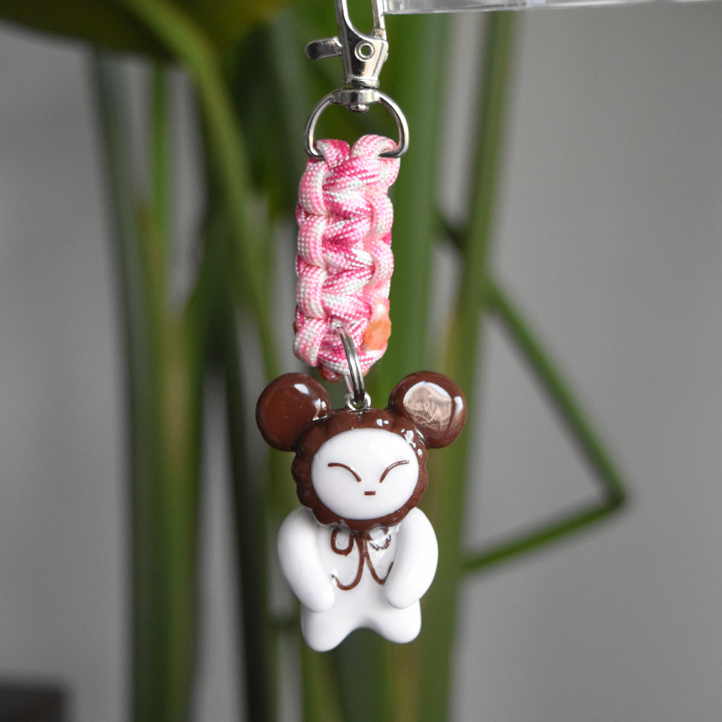 Brown Bear Bow Pink Knot