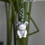 Silver Bear Spiral Green Knot