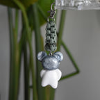 Silver Bear Spiral Green Knot