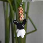 Black Bunny Bow Orange Knot
