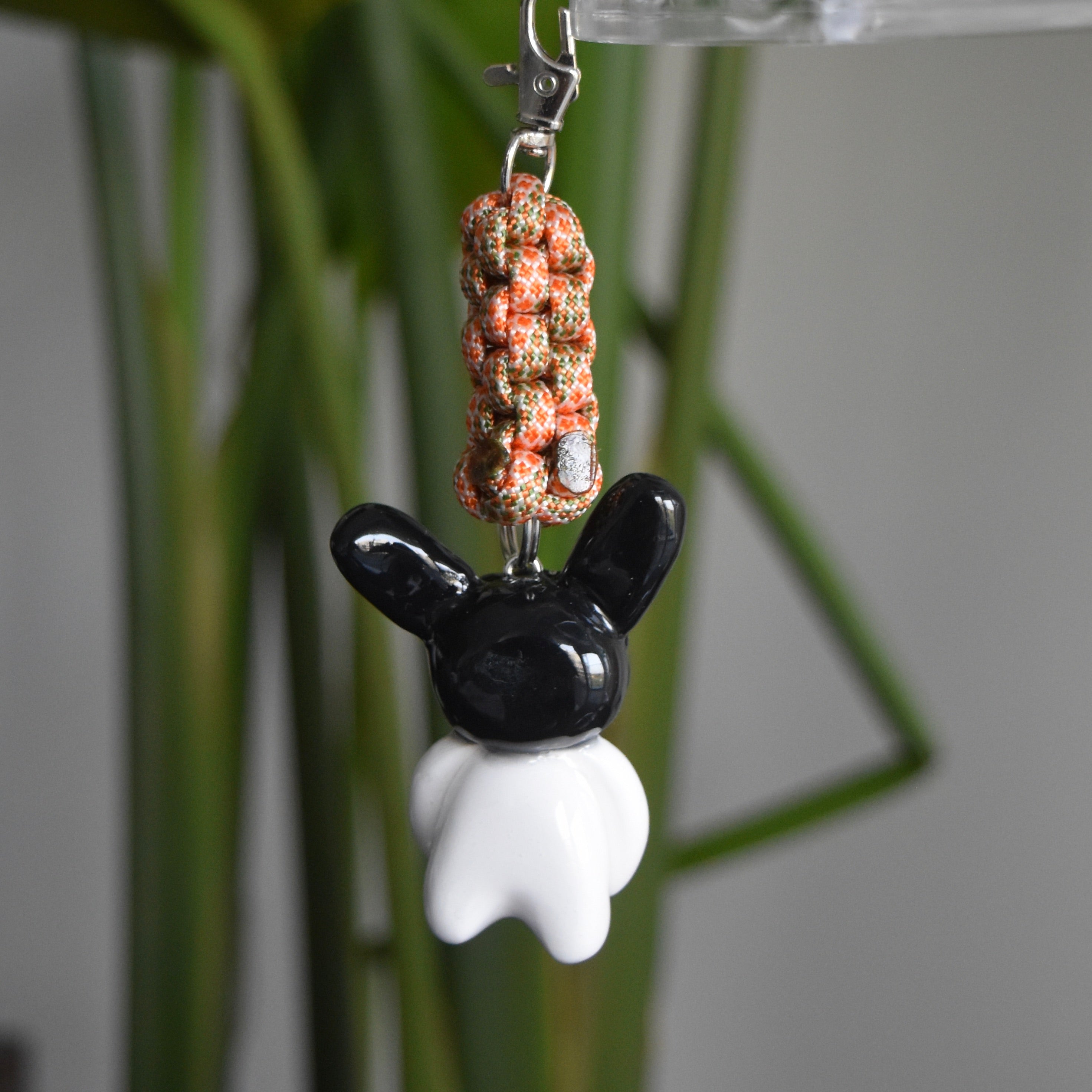 Black Bunny Bow Orange Knot