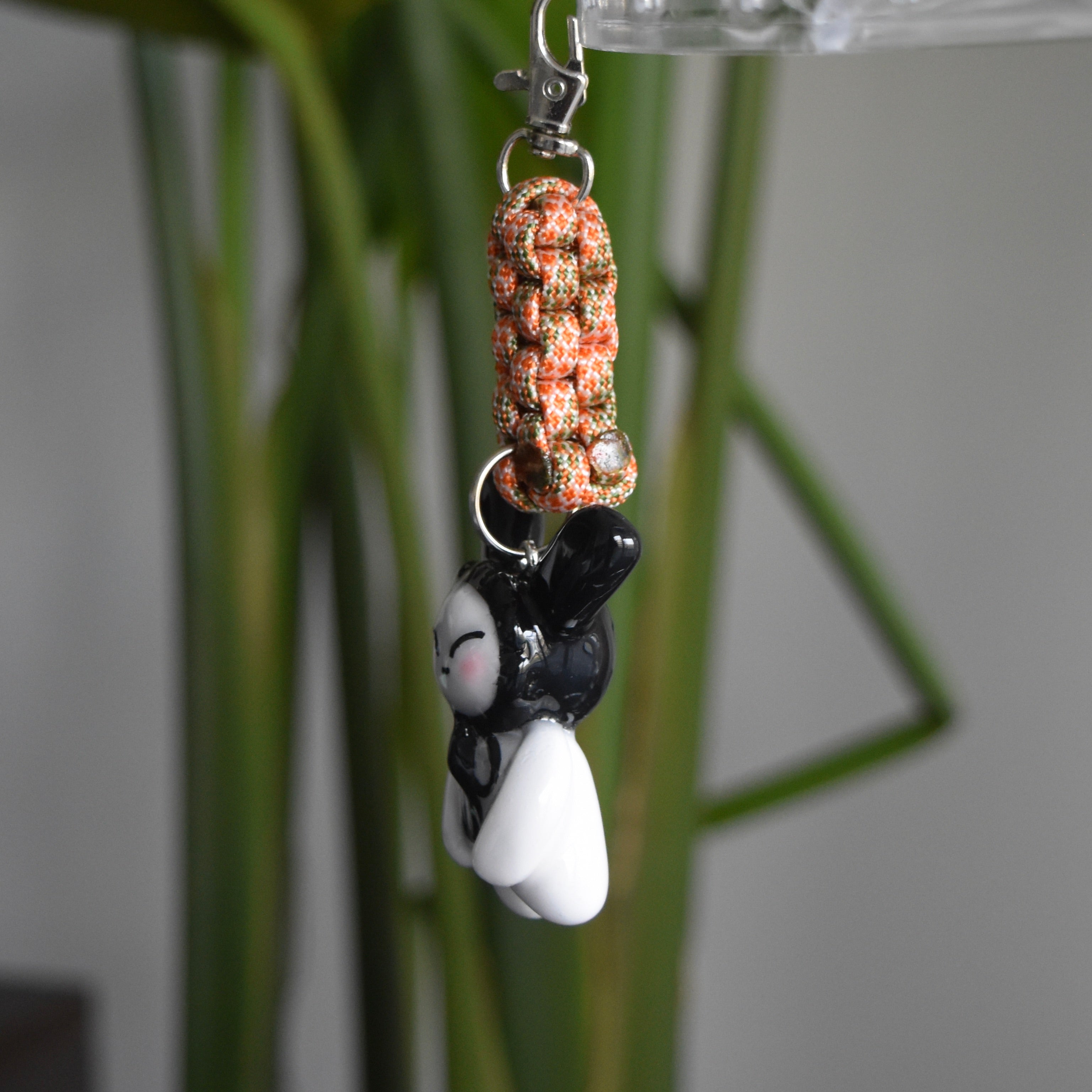 Black Bunny Bow Orange Knot