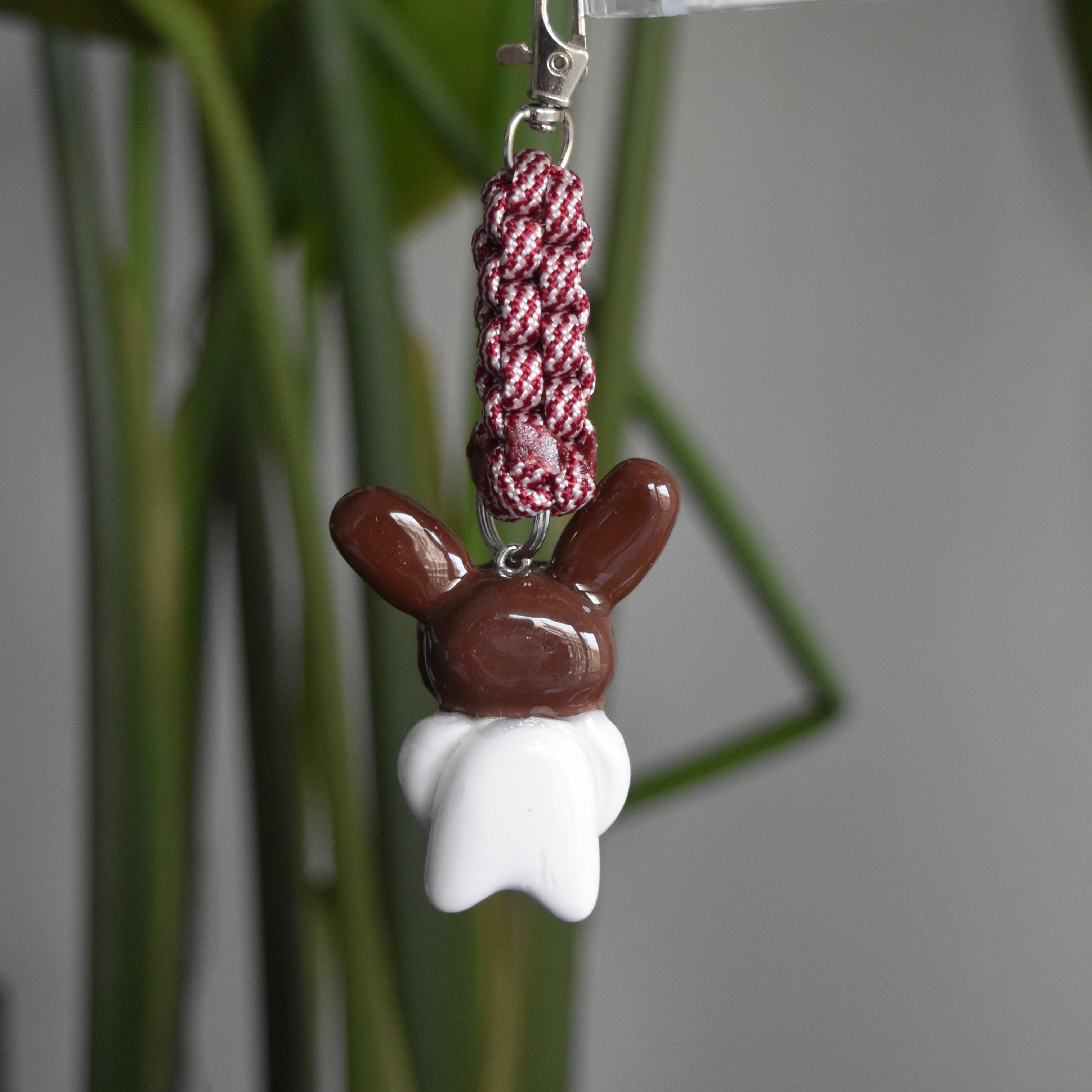 Brown Bunny Spiral Red Box Knot