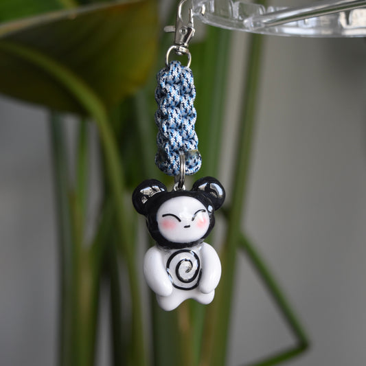 Black Bear Spiral Blue White Knot