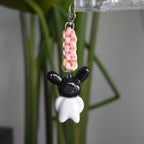 Black Bunny Bow Pink Yellow Knot