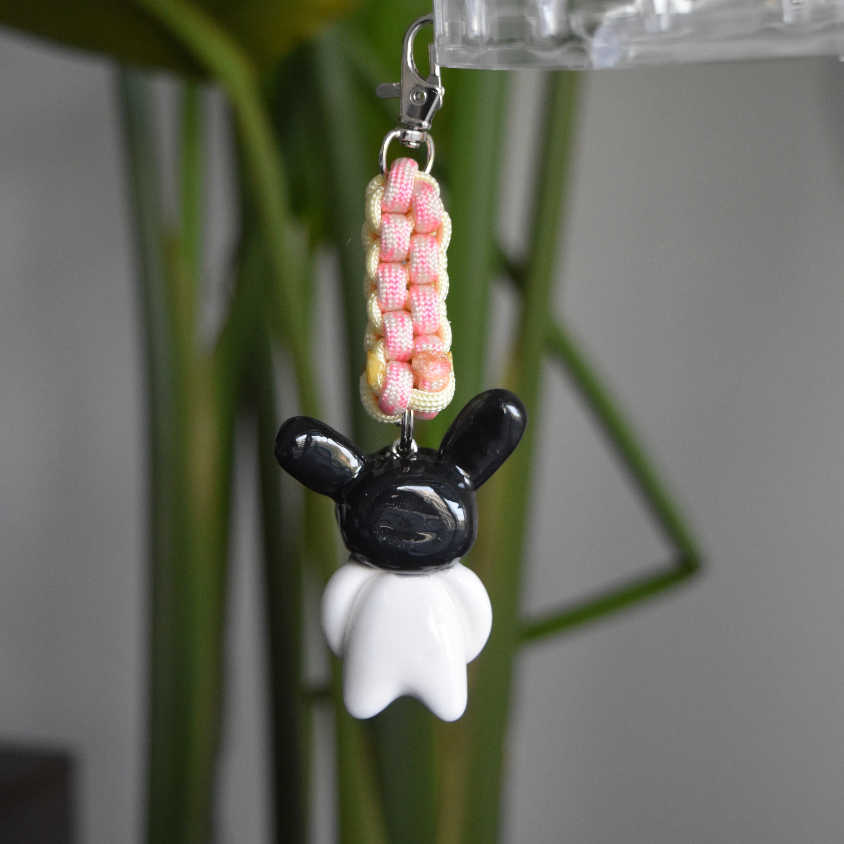 Black Bunny Bow Pink Yellow Knot