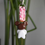 Brown Bear Bow Pink Knot