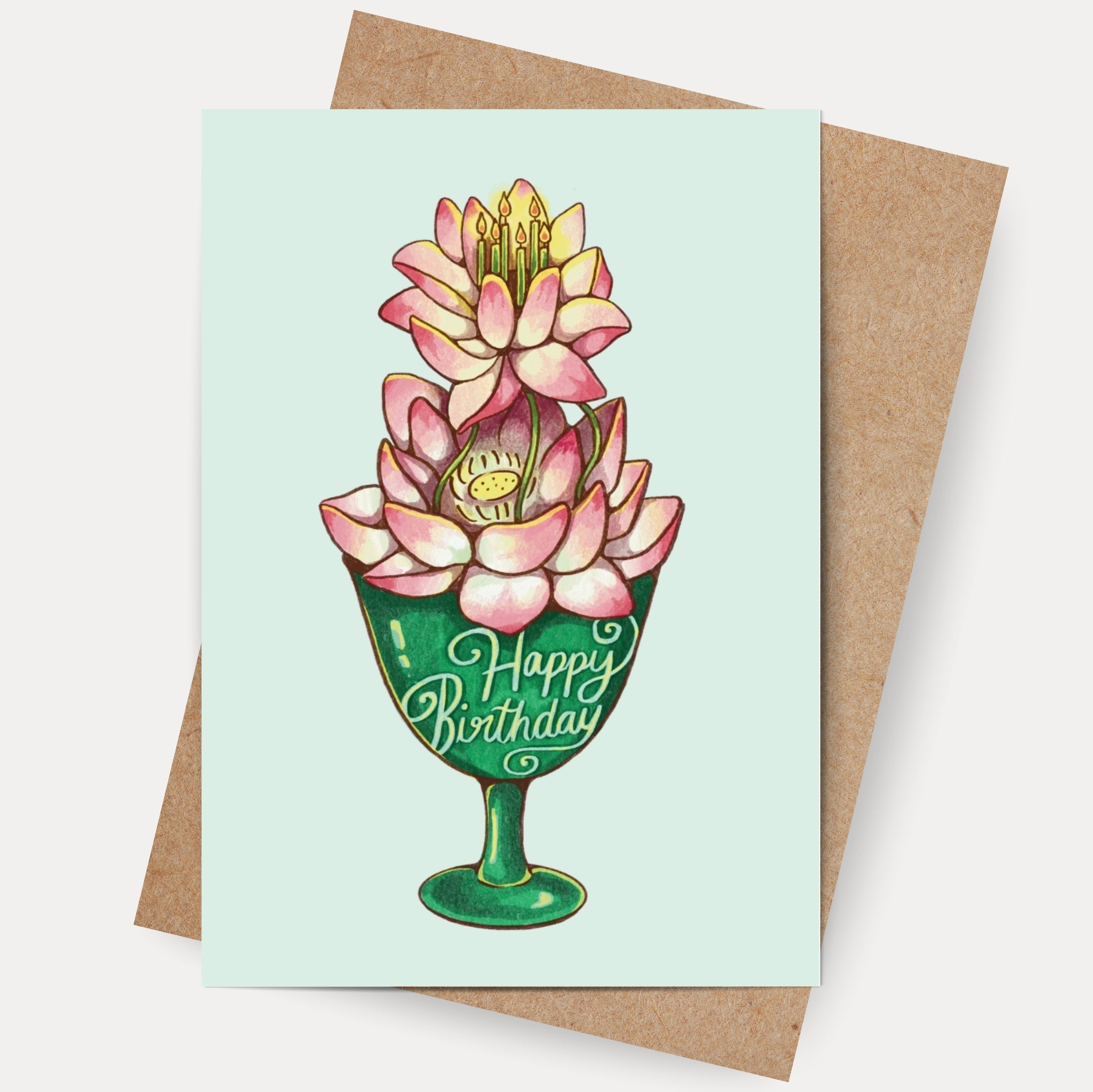 Lotus Cake Card