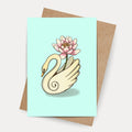 Swan Flower Card